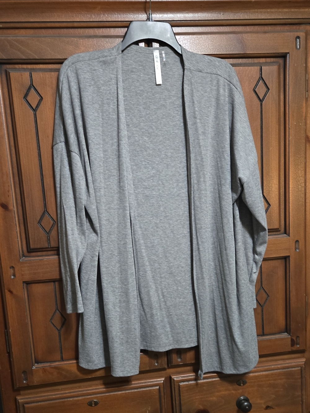 Dear Scarlet Lightweight Open-Front Gray Women's Cardigan Sweater Sz Small